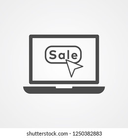 Sale button vector icon sign symbol
