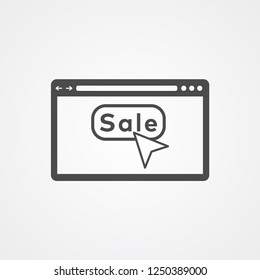 Sale button vector icon sign symbol