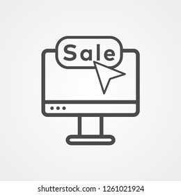 Sale button vector icon sign symbol