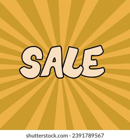 Sale card inscription. Handwriting Sale square banner. Hand drawn vector art.