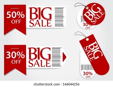 sale card red promotion percentage retail