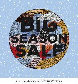 Sale card template. Abstract geometric design
