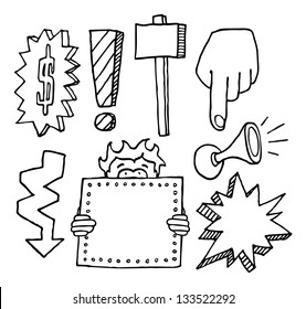 Sale cartoon element set