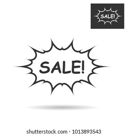 SALE! cartoon speech bubble vector