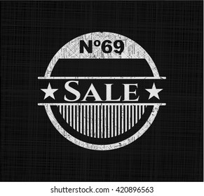 Sale chalkboard emblem on black board