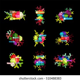 Sale Christmas tags and stickers. Vector New Year greeting card element