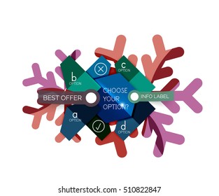 Sale Christmas tags and stickers. Vector New Year greeting card element