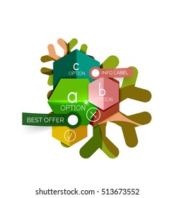 Sale Christmas tags and stickers. Vector New Year greeting card element