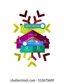 Sale Christmas tags and stickers. Vector New Year greeting card element