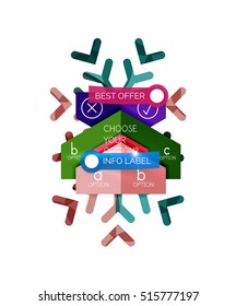 Sale Christmas tags and stickers. Vector New Year greeting card element