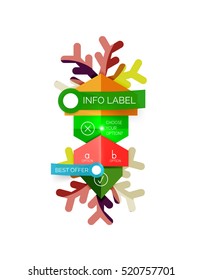 Sale Christmas tags and stickers. Vector New Year greeting card element