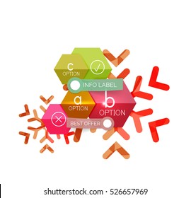 Sale Christmas tags and stickers. Vector New Year greeting card element