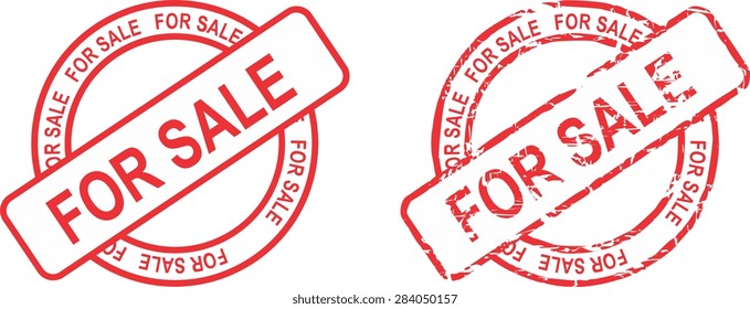 for sale circle stamp sticker in vector format very easy to edit