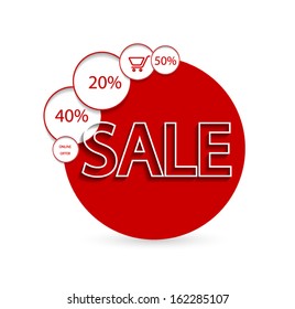 Sale circles design. Vector eps10.