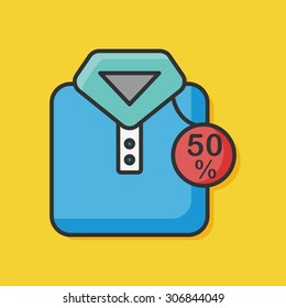 sale clothes color line icon