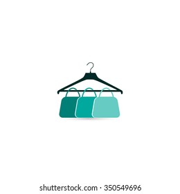 Sale Clothing Hangers in a beautiful vector blue