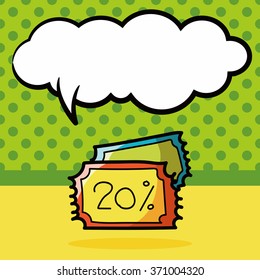 SALE color doodle, speech bubble