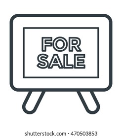 For Sale Colored Vector Illustration