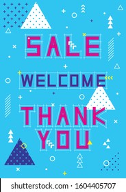 Sale. Colorful background design with abstract vector graphic element.