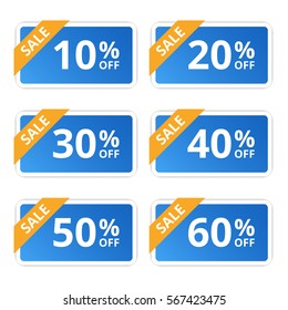 Sale colorful tags, banners, stickers. Offer. Vector illustration.