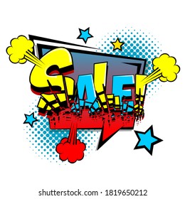 ilustración vectorial de fondo blanco de burbuja cómica de venta
