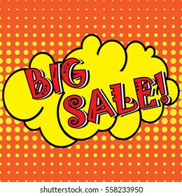 Sale, comic sound effects. Vector illustration.