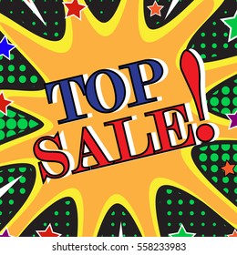 Sale, comic sound effects. Vector illustration.