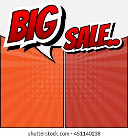 Sale comic speech . bubble cartoon 