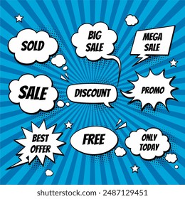 Sale Comic-Sprechblasen-Set-Kollektion