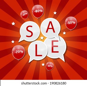 Sale Concept of Discount. Vector Illustration.
