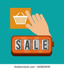 sale concept with icon design, vector illustration 10 eps graphic.