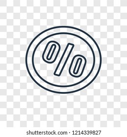 Sale concept vector linear icon isolated on transparent background, Sale concept transparency concept in outline style