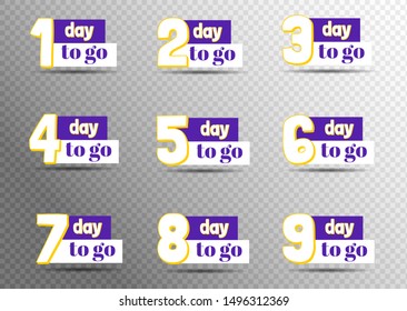 Sale countdown badges. Last minute offer banner, one day sales and 24 hour sale promo stickers. business limited special promotions. Isolated vector icons set 