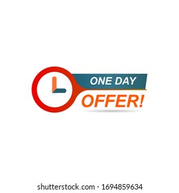 Sale countdown badges. Last minute offer banner on white background. Vector