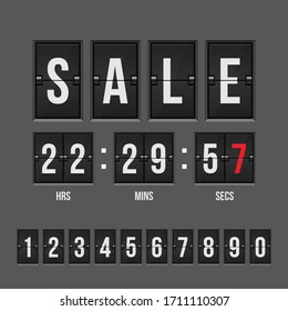 Sale Countdown Timer Vector Illustration Isolated 