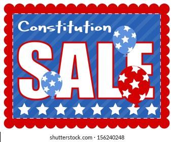 sale coupon - Constitution Day Vector Illustration