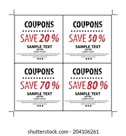 Sale Coupon template Design vector illustration.