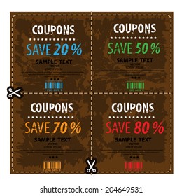 Sale Coupon template Design vector illustration.