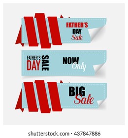 Sale Coupon, voucher, tag. Happy Father's Day.