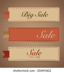 Sale Coupon, voucher, tag. Vintage Style template Design vector illustration.