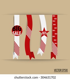 Sale Coupon, voucher, tag. Vintage Style template Design vector illustration.