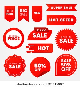 Sale - creative banner set vector illustration.concept discount promotion layout on white background