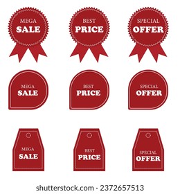 Sale - creative banner set vector illustration. concept discount promotion layout on white background