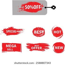 Sale - creative banner set vector illustration.concept discount promotion layout on white background