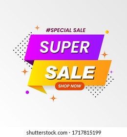 Sale - creative banner vector illustration.concept discount promotion layout on white background