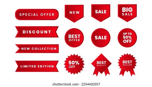 Sale - creative labels set vector illustration.concept discount promotion layout on white background