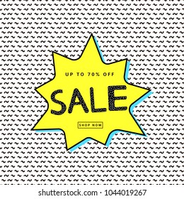 Sale. Creative template for poster, banner, business card and other designs. Vector illustration