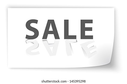 Sale cut from paper with shadows. Vector illustration