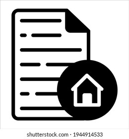 sale deed glyph icon,  real estate  web and mobile icon