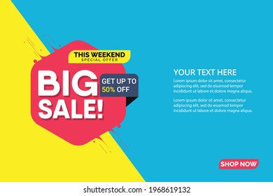 Sale design banner templates. Vector illustration. Store label.